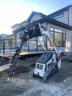 Deck Fence Post Drilling in Calgary